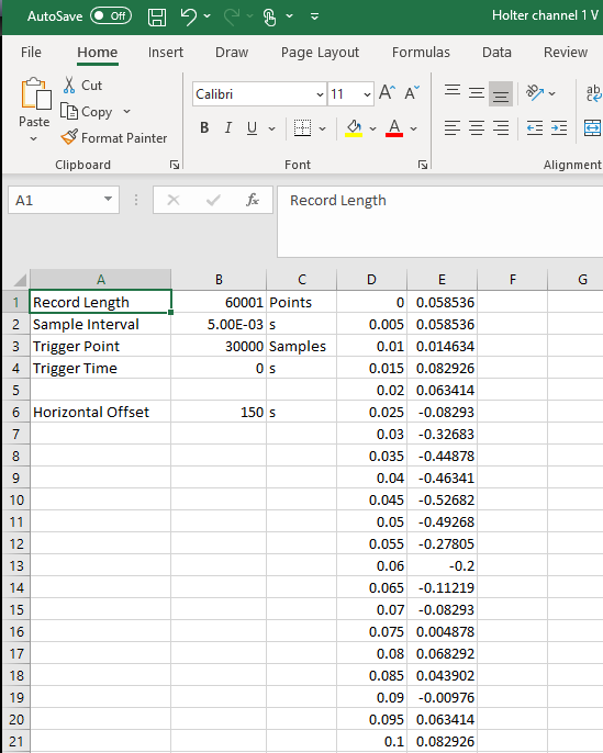 显示标题格式的Excel电子表格的屏幕截图