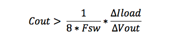 计算输出电压纹波要求的最小输出电容的公式